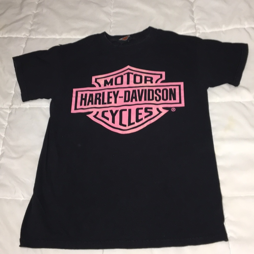 Harley Davidson breast cancer T-shirt
